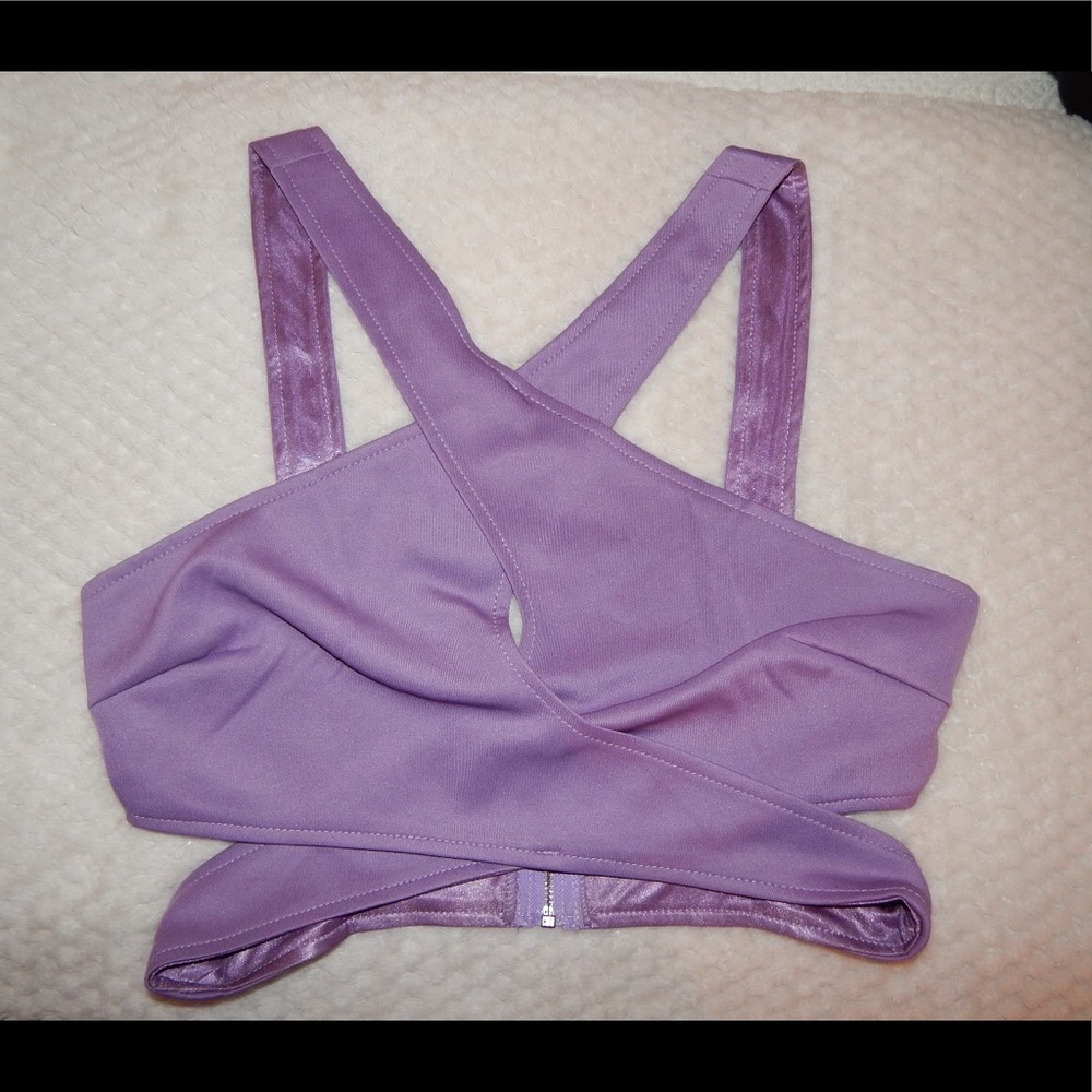 TOBI purple crossed top
